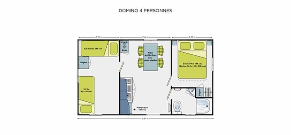 Mobil-home Standard 28 m² 2 Ch 5 pers